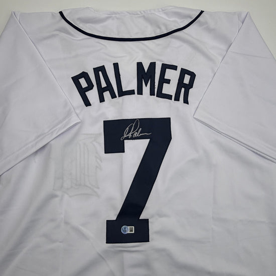 Autographed/Signed Dean Palmer Detroit White Baseball Jersey Beckett BAS COA