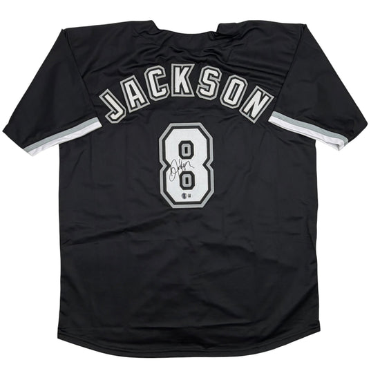 Autographed/Signed Bo Jackson Chicago Black Baseball Jersey Beckett BAS COA