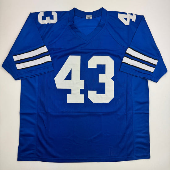 Autographed/Signed Cliff Harris Dallas Blue Football Jersey PSA/DNA COA