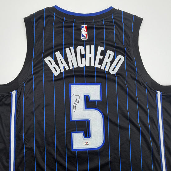 Autographed/Signed Paolo Banchero Orlando Magic Black Authentic Basketball Jersey PSA/DNA COA