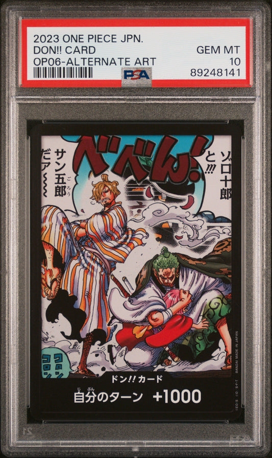 Graded 2023 One Piece JP DON!! CARD OP06 Wings of the Captain Trading Card Game PSA 10 Gem Mint