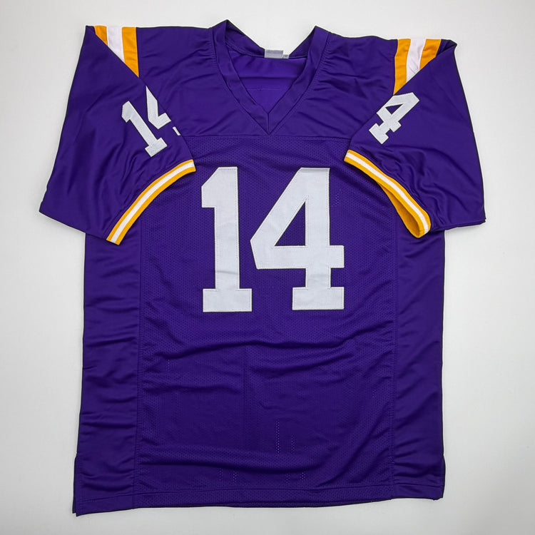 Autographed/Signed Michael Clayton LSU Purple College Football Jersey JSA COA