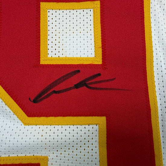 Autographed/Signed Felix Anudike-Uzomah Kansas City White Football Jersey JSA COA