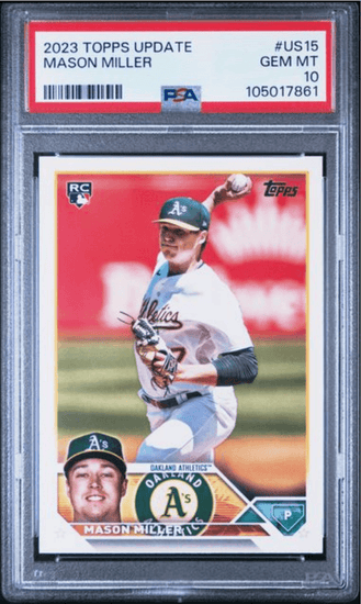 Graded 2023 Topps Update Mason Miller #US15 Rookie RC Baseball Card PSA 10 Gem Mint
