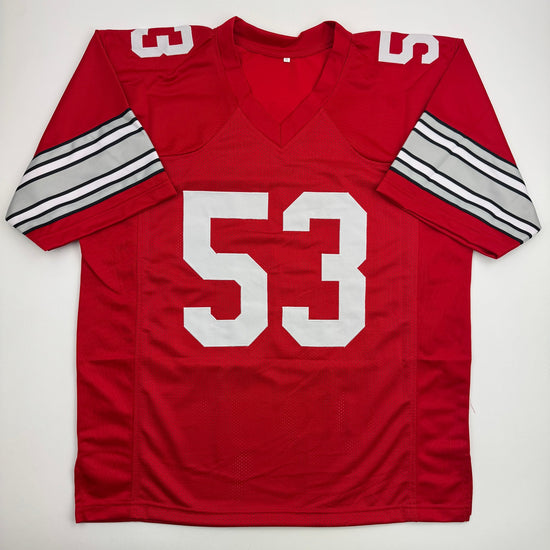 Autographed/Signed Randy Gradishar Ohio State Red College Football Jersey JSA COA
