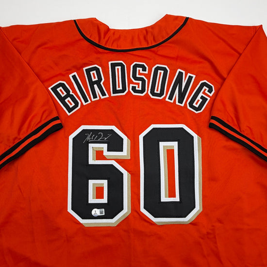 Autographed/Signed Hayden Birdsong San Francisco Orange Baseball Jersey Beckett BAS COA