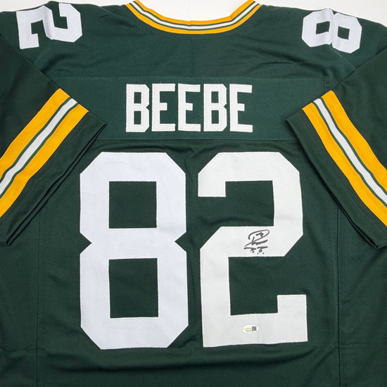 Autographed/Signed Don Beebe Green Bay Green Football Jersey JSA COA