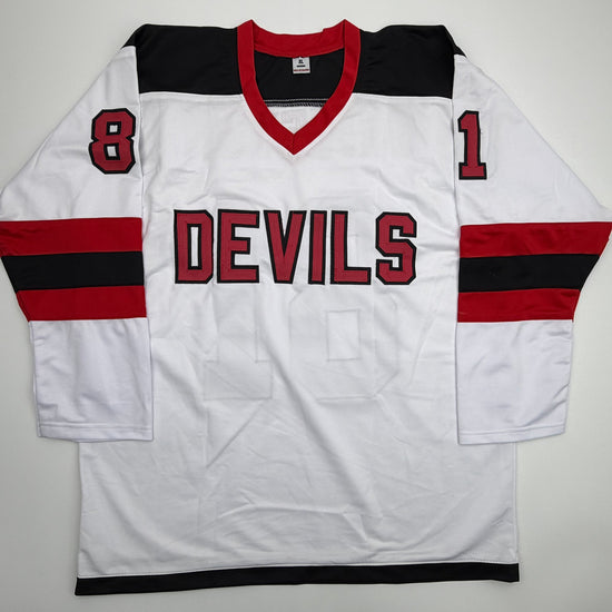 Autographed/Signed Arseni Gritsyuk New Jersey NJ White Hockey Jersey JSA COA