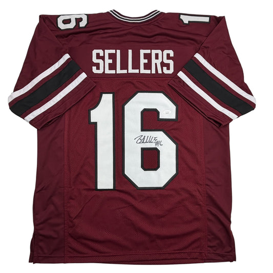 Autographed/Signed LaNorris Sellers South Carolina Maroon College Football Jersey JSA COA