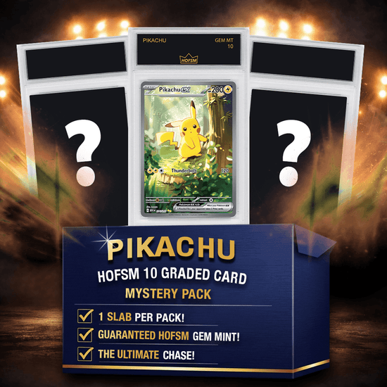 Pikachu Gem Mint Pokemon Card Mystery Pack - HOFSM 10 Graded