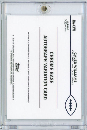 2024 Topps Chrome Caleb Williams #RACWI /99 Green Refractor Auto Rookie RC Football Card