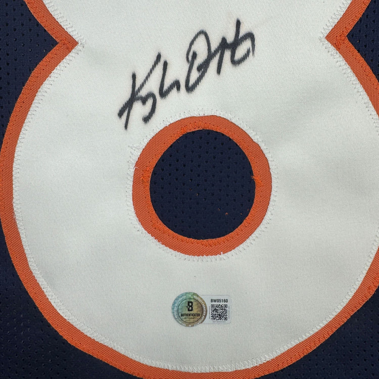 Autographed/Signed Kyle Orton Denver Blue Football Jersey Beckett BAS COA