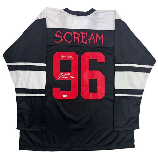 Autographed/Signed Skeet Ulrich & Matthew Lillard Dual Ghostface Scream Movie Jersey JSA COA