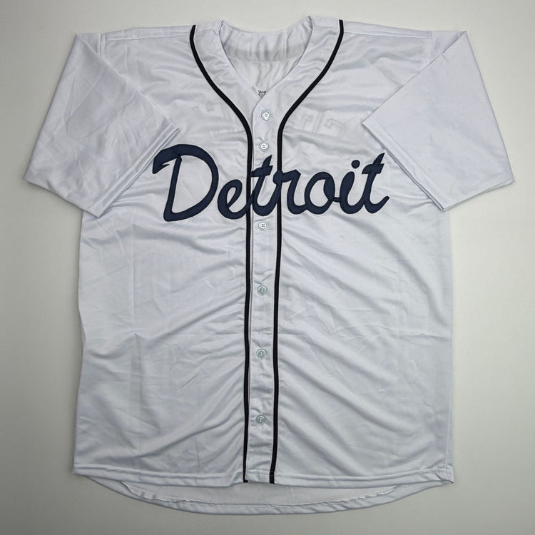 Facsimile Autographed Kevin McGonigle Detroit White Reprint Laser Auto Baseball Jersey Size Men's XL