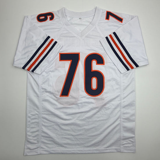 Autographed/Signed Teven Jenkins Chicago White Football Jersey Beckett BAS COA