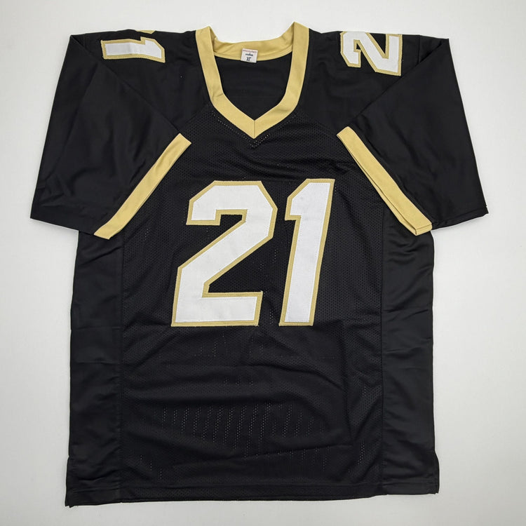 Autographed/Signed Deion Sanders Coach Prime Colorado Black College Football Jersey Beckett BAS COA
