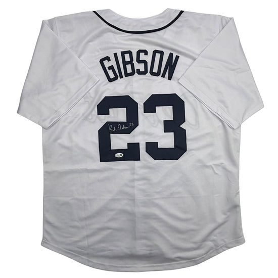 Autographed/Signed Kirk Gibson Detroit White Baseball Jersey JSA COA