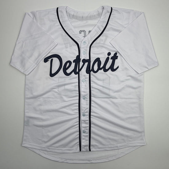 Autographed/Signed Kirk Gibson Detroit White Baseball Jersey JSA COA