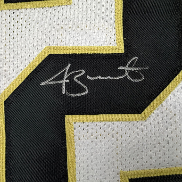 Autographed/Signed Jameis Winston New Orleans White Football Jersey Beckett BAS COA