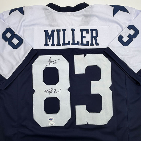 Autographed/Signed Anthony Miller Dallas Thanksgiving Day Football Jersey JSA COA