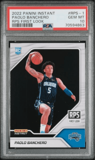 Graded 2022 Panini Instant Paolo Banchero #RPS1 RPS First Look /2939 Rookie RC Basketball Card PSA 10 Gem Mint