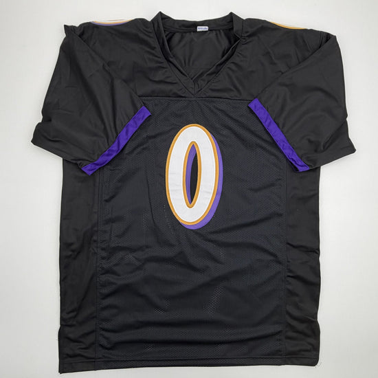 Autographed/Signed Roquan Smith Baltimore Black Football Jersey Beckett BAS COA