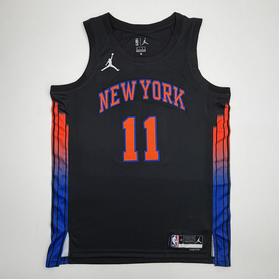 Autographed/Signed Jalen Brunson New York NY Knicks Black Authentic Basketball Jersey PSA/DNA COA