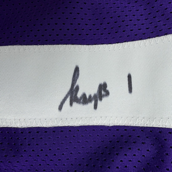 Autographed/Signed Kayshon Boutte LSU Purple College Football Jersey JSA COA