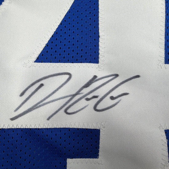 Autographed/Signed Dominique Rodgers-Cromartie New York Blue Football Jersey JSA COA