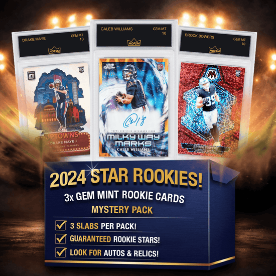 3x 2024 NFL Draft Class Star Rookie Card Mystery Packs - HOFSM 10 Graded (Williams, Maye, Daniels & more!)