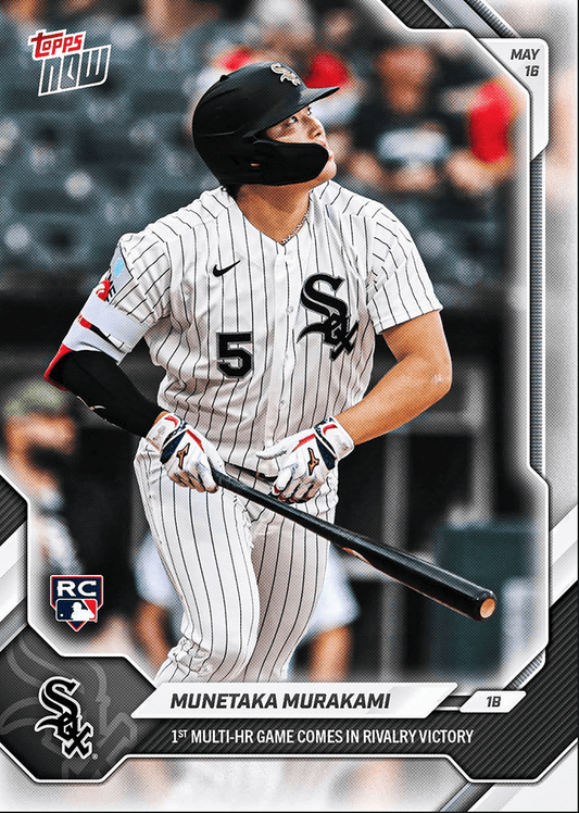 2026 Topps Now Munetaka Murakami #210 1st Multi Home Run Game Comes in Rivalry Victory Chicago White Sox Rookie RC Baseball Card