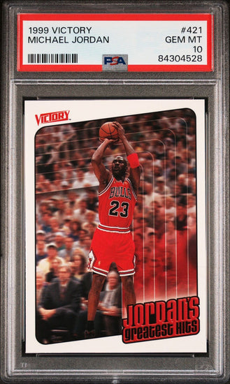 Graded 1991 UD Upper Deck Victory Michael Jordan #421 Greatest Hits Basketball Card PSA 10 Gem Mint