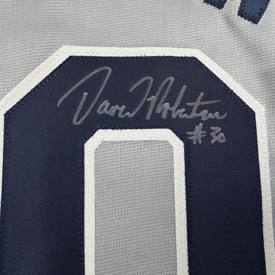 Autographed/Signed David Robertson New York Grey Baseball Jersey JSA COA