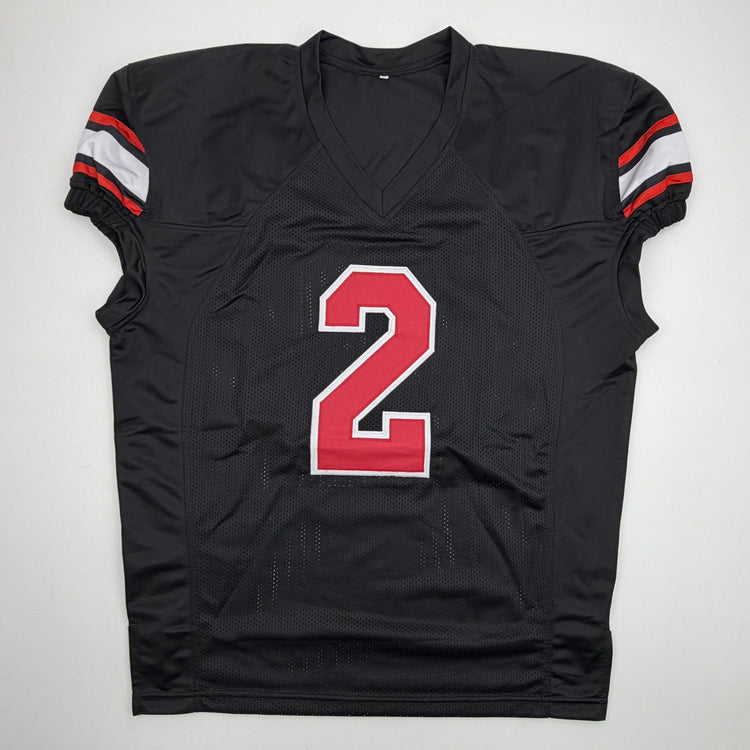Autographed/Signed Will Johnson Arizona Black Pro Cut Football Jersey Beckett BAS COA