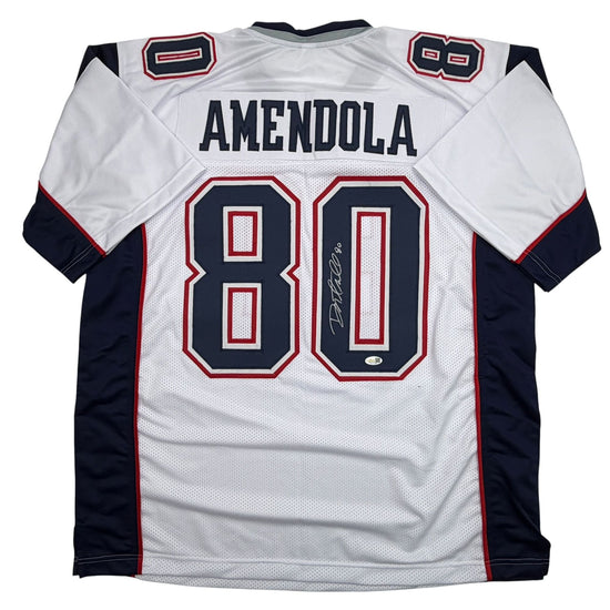Autographed/Signed Danny Amendola New England White Football Jersey JSA COA