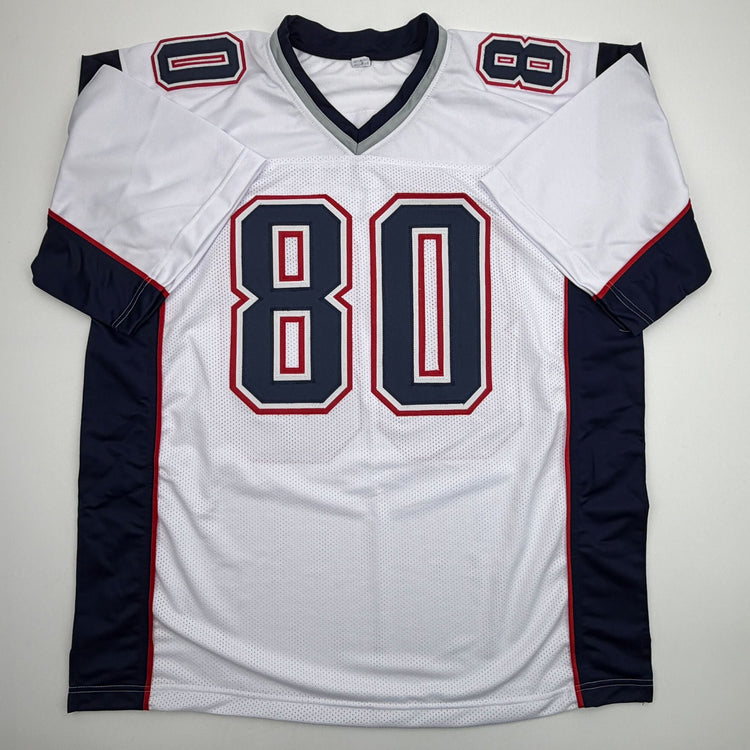 Autographed/Signed Danny Amendola New England White Football Jersey JSA COA