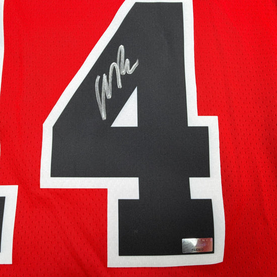 Autographed/Signed Matas Buzelis Chicago Bulls Red Authentic Basketball Jersey Panini COA
