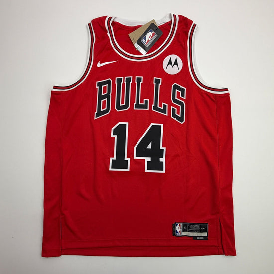 Autographed/Signed Matas Buzelis Chicago Bulls Red Authentic Basketball Jersey Panini COA