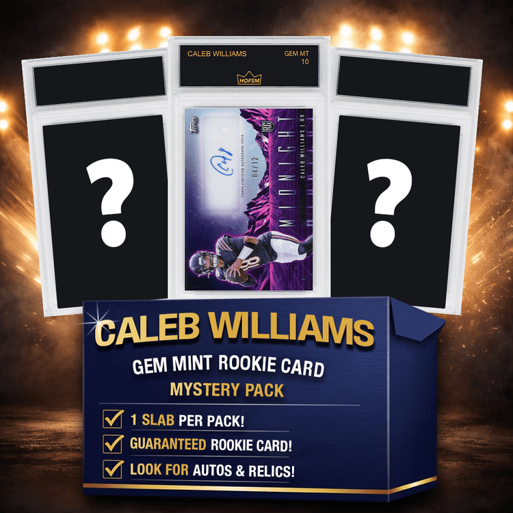Caleb Williams RC Gem Mint Football Rookie Card Mystery Pack - HOFSM 10 Graded