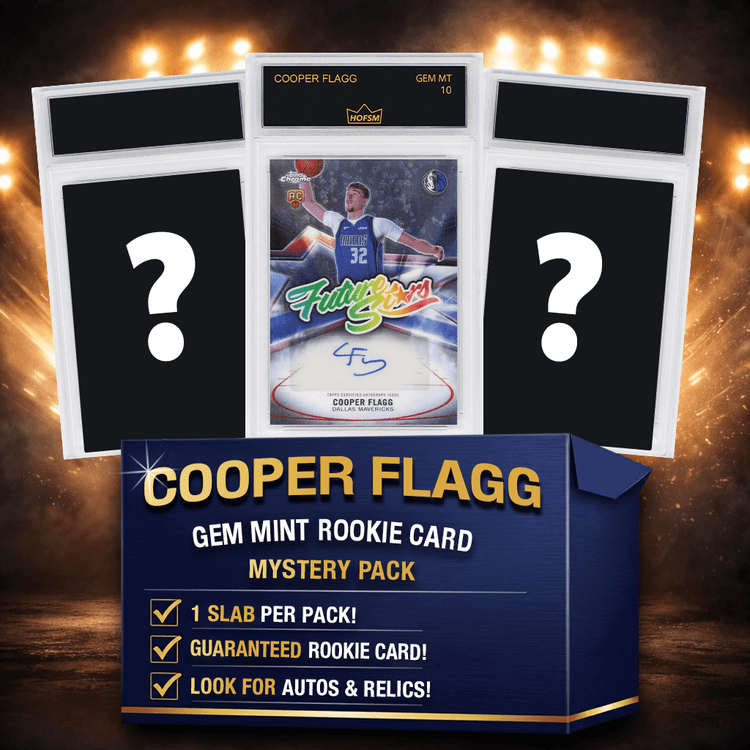 Cooper Flagg RC Gem Mint Basketball Rookie Card Mystery Pack - HOFSM 10 Graded