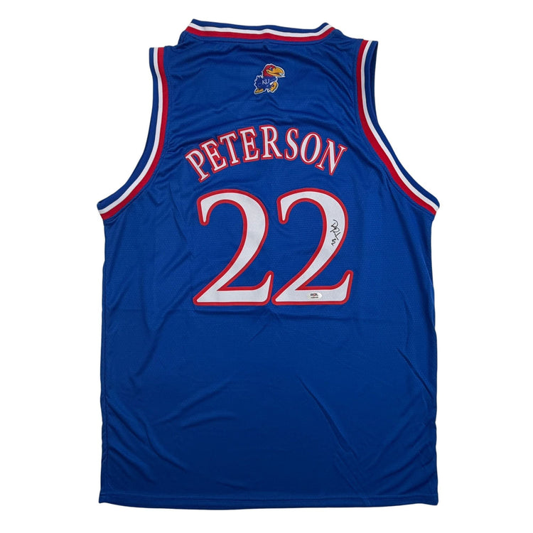 Autographed/Signed Darryn Peterson Kansas Blue College Basketball Jersey PSA/DNA COA