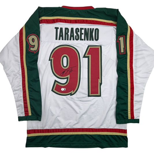 Autographed/Signed Vladimir Tarasenko Minnesota White 25th Anniversary Hockey Jersey Beckett BAS COA
