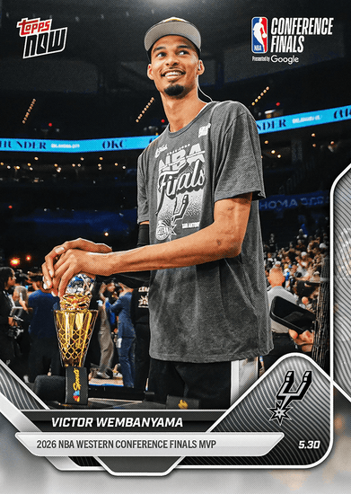 2025 Topps Now Victor Wembanyama #324 2025-26 NBA Western Conference Finals MVP San Antonio Spurs Basketball Card