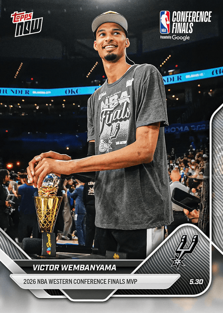 2025 Topps Now Victor Wembanyama #324 2025-26 NBA Western Conference Finals MVP San Antonio Spurs Basketball Card