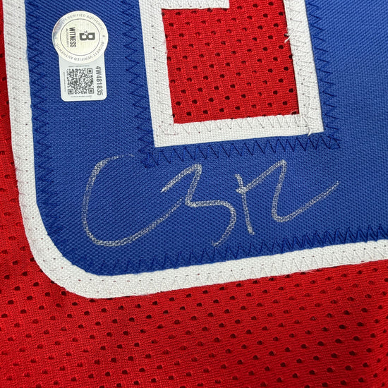 Autographed/Signed Caron Butler Los Angeles Red Basketball Jersey Beckett BAS COA