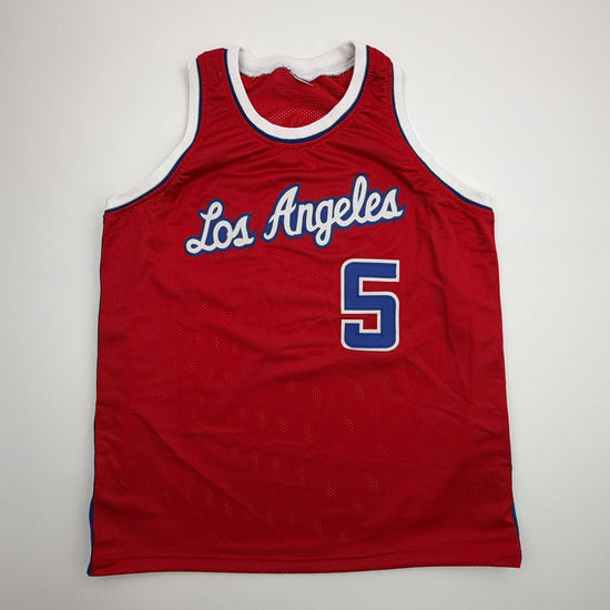 Autographed/Signed Caron Butler Los Angeles Red Basketball Jersey Beckett BAS COA