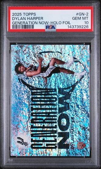Graded 2025 Topps Dylan Harper #GN2 Generation Now Holo Foil Rookie RC Basketball Card PSA 10 Gem Mint