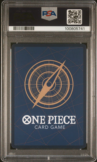 Graded 2024 One Piece Dracule Mihawk #005 PRB01 Jolly Roger Foil Trading Card Game PSA 10 Gem Mint