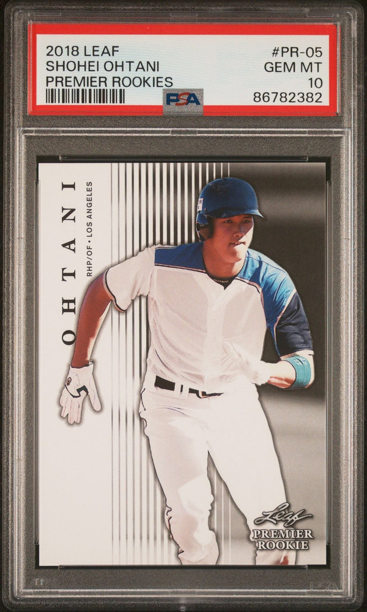 Graded 2018 Leaf Shohei Ohtani #PR-05 Premium Rookies Rookie RC Baseball Card PSA 10 Gem Mint