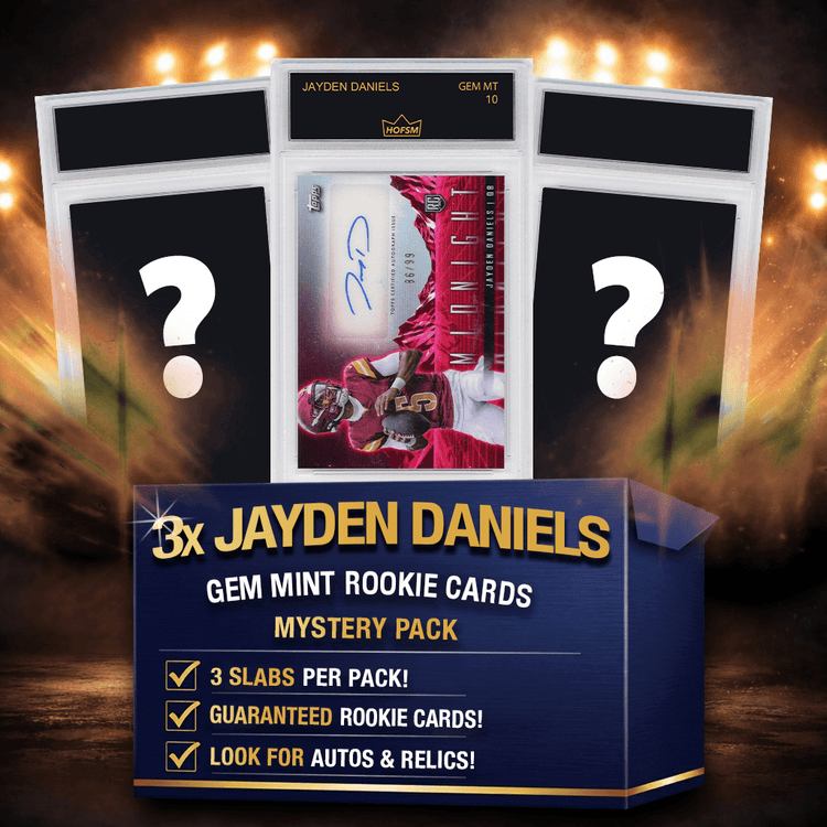 Jayden Daniels RC Gem Mint Football Rookie Card Mystery Pack - HOFSM 10 Graded